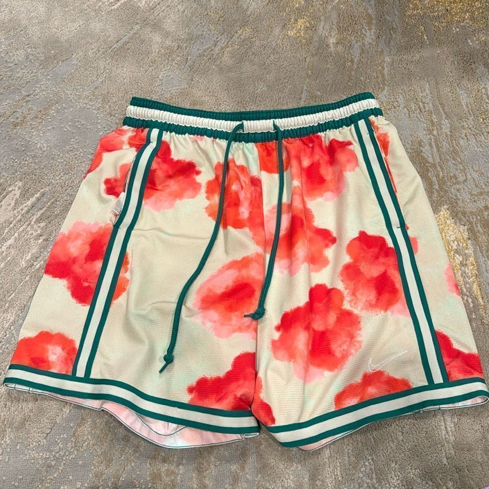 Men’s NIKE DNA+ Basketball Shorts Light Bone Floral DV0012-072 Size XL GUC
